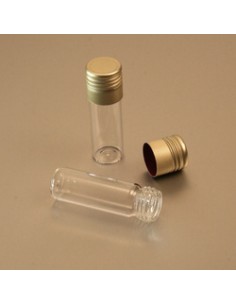 Tube en verre avec bouchon H.6.5 cm Ø 3 cm