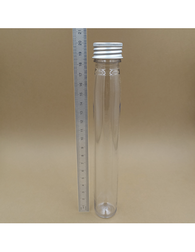 100pcs tube à essai en plastique transparent avec bouchon 12x100mm