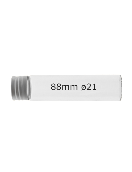 Tube verre 88 mm ø 21 Fond plat - 15ml