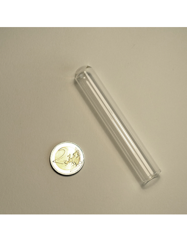 Tube à essai en verre 16x100mm avec bouchon à vis en aluminium doré ou  argenté