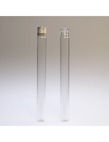 5pcs tube à essai en verre de laboratoire à fond plat avec du bois
