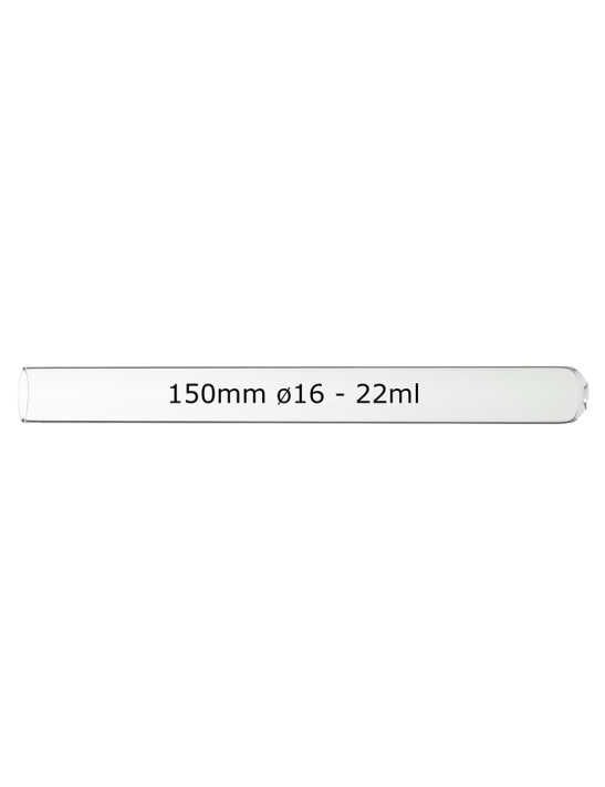 Tube 150 mm ø 16 Fond Rond - 22ml