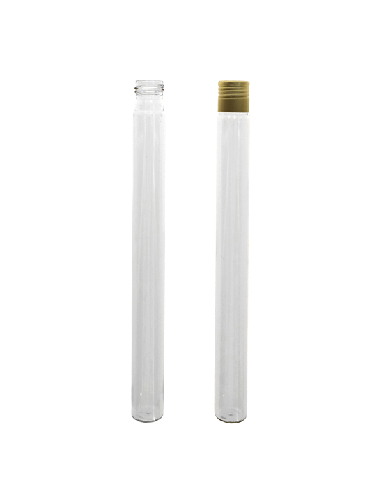 Tube verre 180 mm ø 18 Fond plat - 30ml