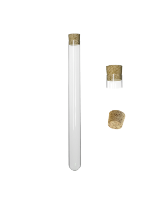 Tube verre 180 mm ø 17,5 Fond Rond - 33ml