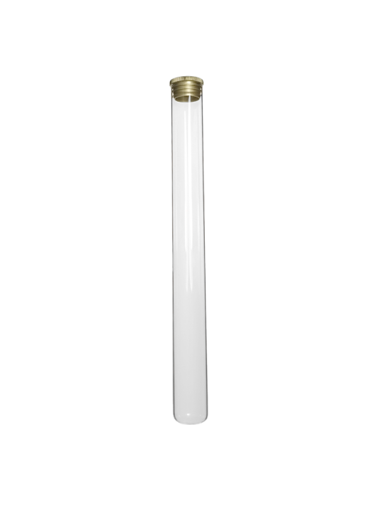 Tube verre 200 mm ø 20 Fond Rond - 48ml