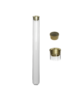 Tube verre 200 mm ø 20 Fond Rond - 48ml