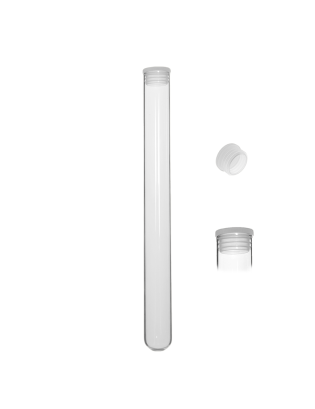 Tube verre 200 mm ø 20 Fond Rond - 48ml