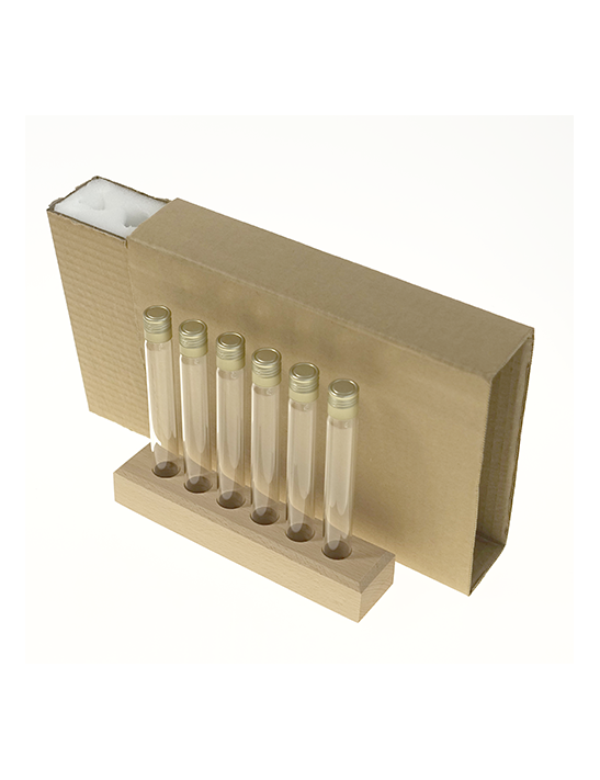 Coffret 6 tubes 145 mm vis et support