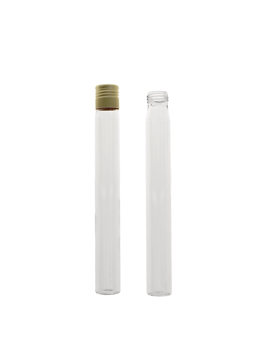 Tube verre 145 mm ø 18 Fond plat - 23ml