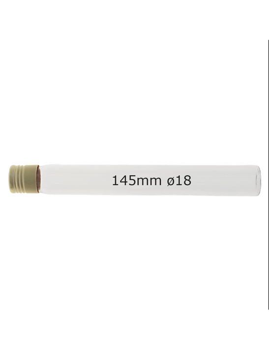 Tube verre 145 mm ø 18 Fond plat - 23ml