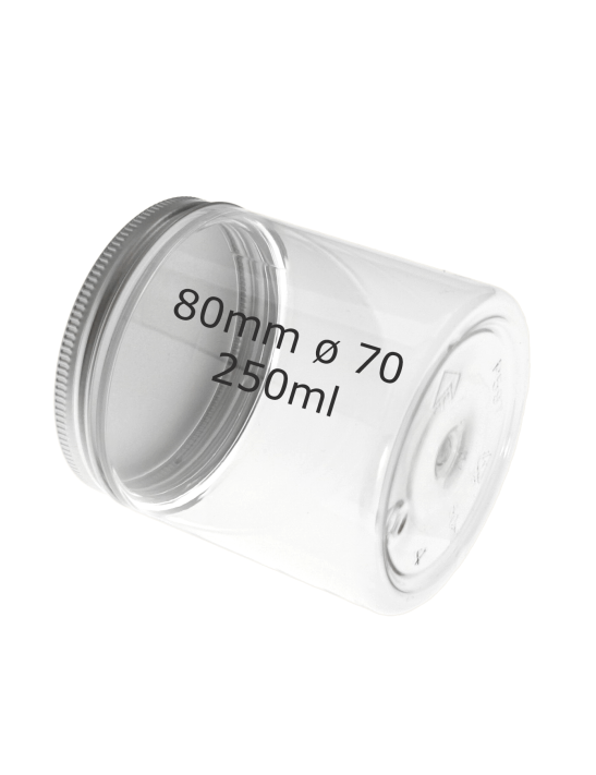 Tube Plastique 80mm ø70 Bouchon à vis 250ml