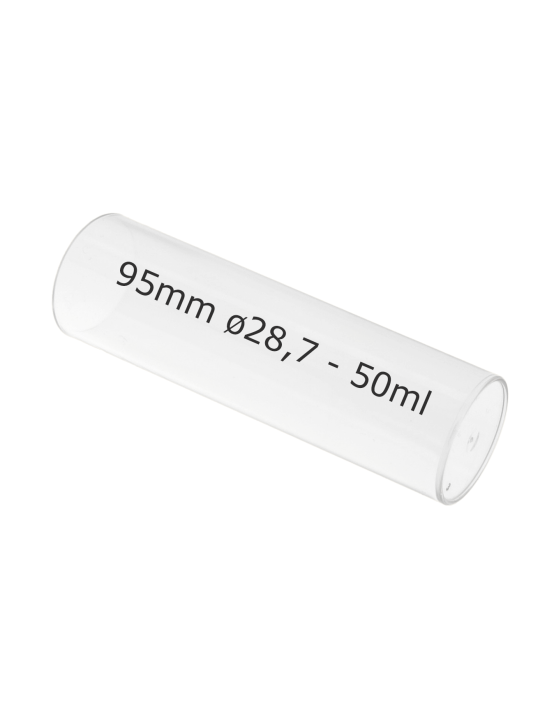 Tube plastique 95mm ø 28.7 Fond plat - 50ml